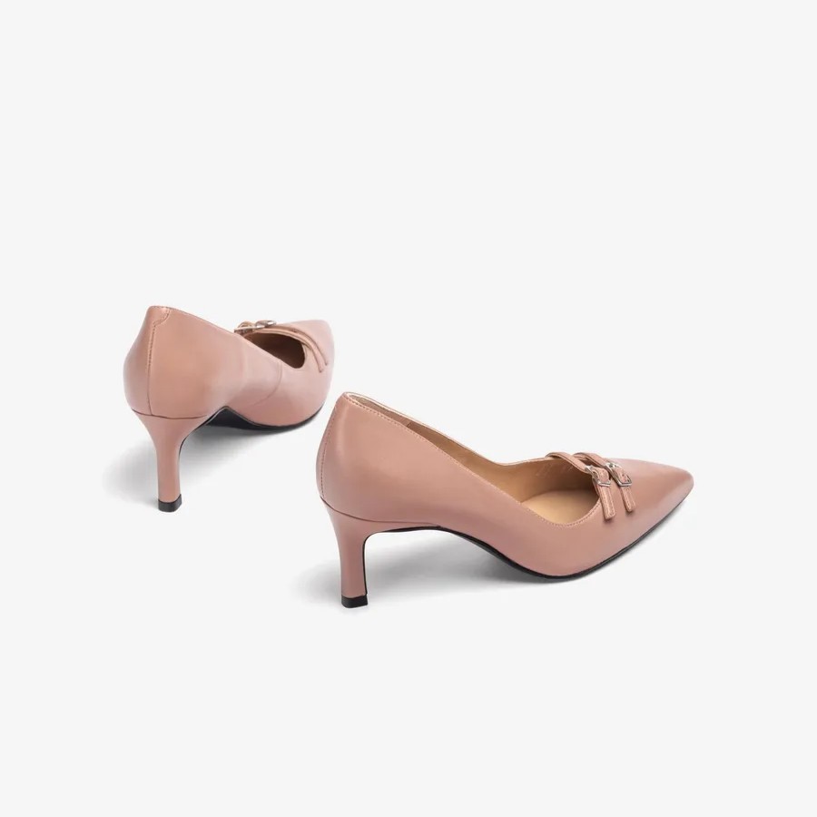 Escarpins à pointe fine avec détail Rose